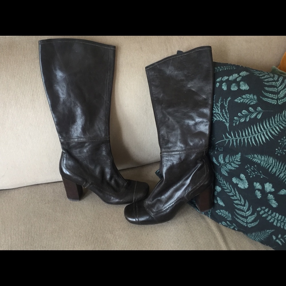 Chocolate Brown Tall Boots. Worn once!